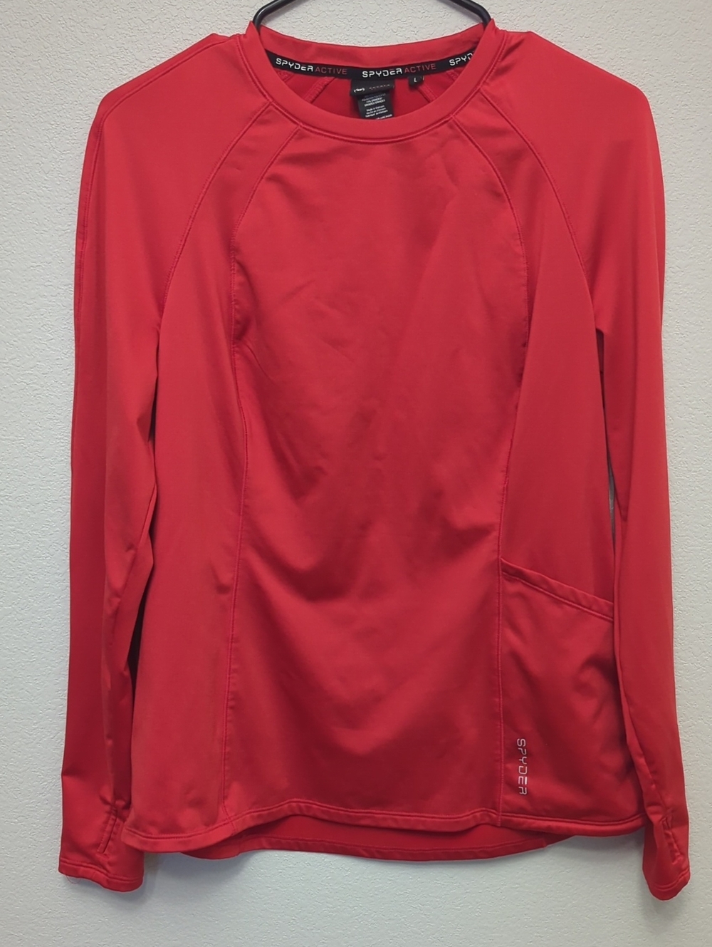 Spyder Red Long Sleeve Performance Shirt Large